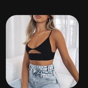 Good behavior knit crop whitefox